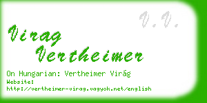virag vertheimer business card